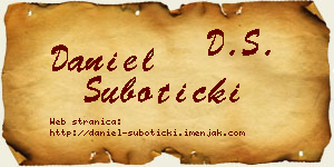 Daniel Subotički vizit kartica